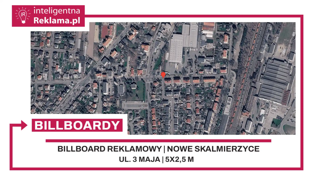 Lokalizacja reklamowa w Nowe Skalmierzyce przy ul. 3 maja - powierzchnia 12,5 m²
