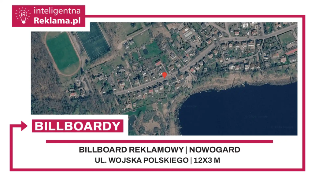 Lokalizacja reklamowa w Nowogard przy ul. Wojska Polskiego - powierzchnia 36 m²