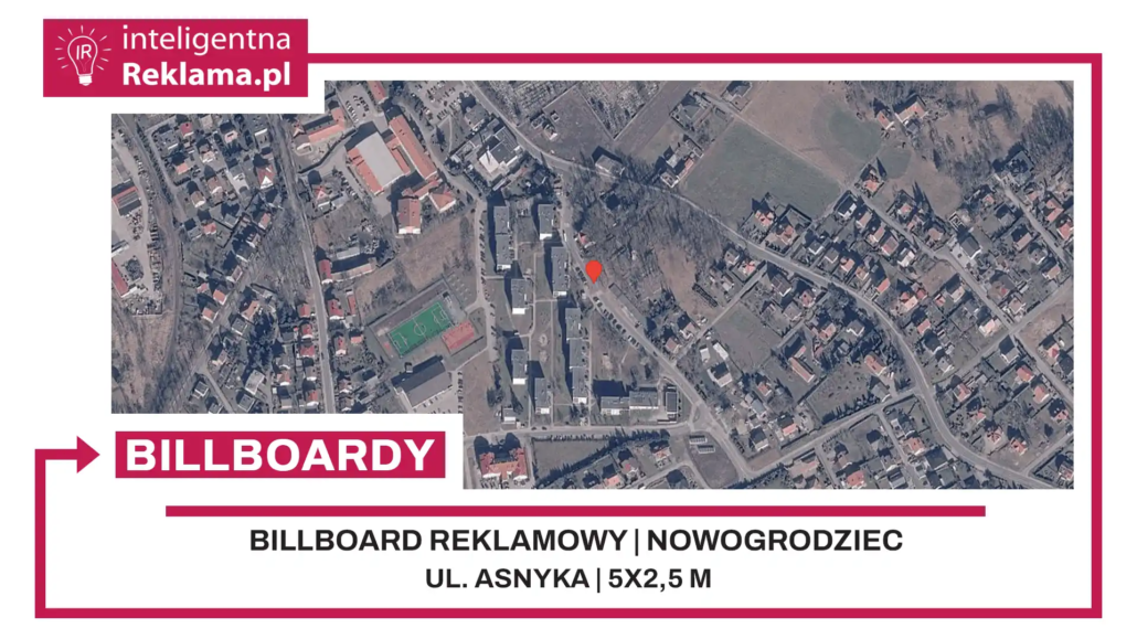 Lokalizacja reklamowa w Nowogrodziec przy ul. Asnyka - powierzchnia 12,5 m²