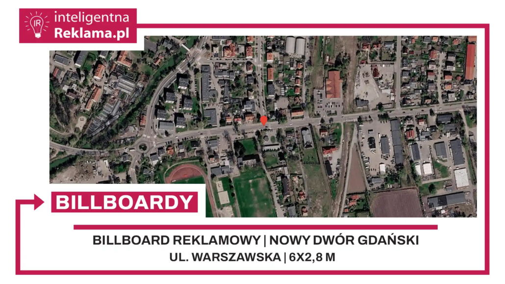 Lokalizacja reklamowa w Nowy Dwór Gdański przy ul. ul. Warszawska - powierzchnia 16,8 m²