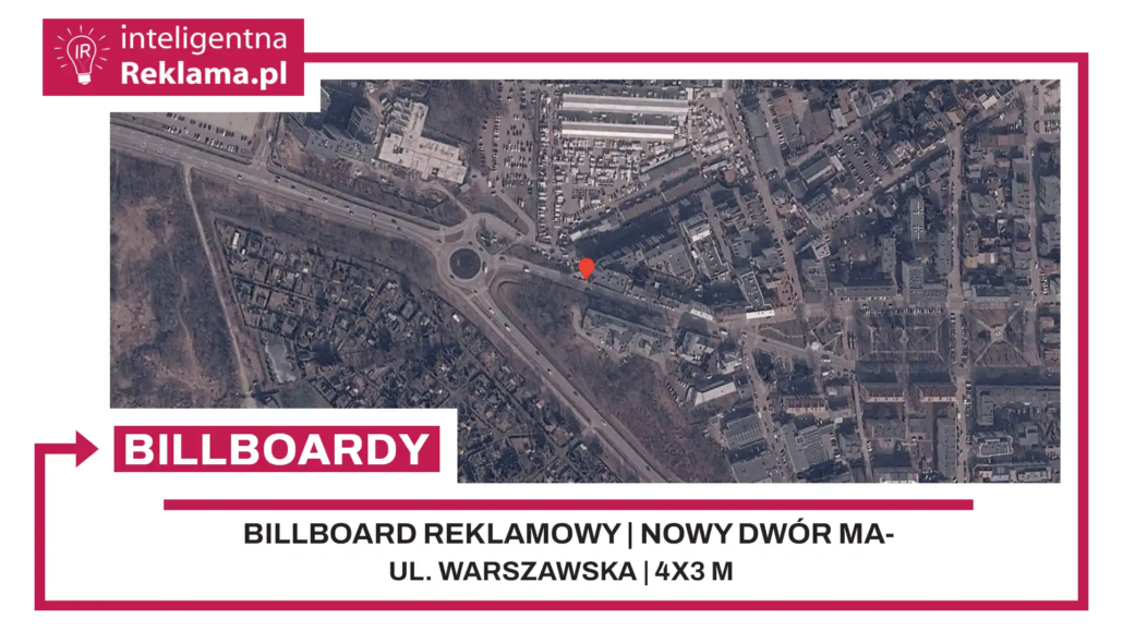 Lokalizacja reklamowa w Nowy Dwór Mazowiecki przy ul. Warszawska - powierzchnia 12 m²