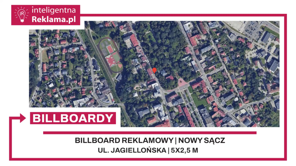 Lokalizacja reklamowa w Nowy Sącz przy ul. Jagiellońska - powierzchnia 12,5 m²