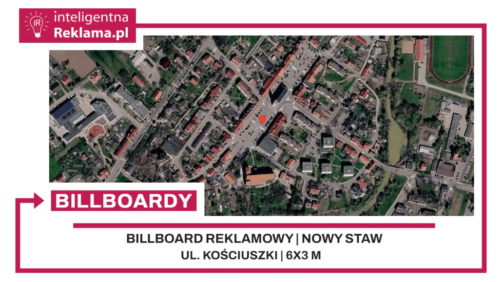 Lokalizacja reklamowa w Nowy Staw przy ul. Kościuszki - powierzchnia 18 m²