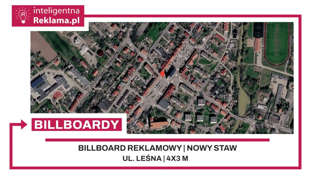 Lokalizacja reklamowa w Nowy Staw przy ul. Leśna - powierzchnia 12 m²