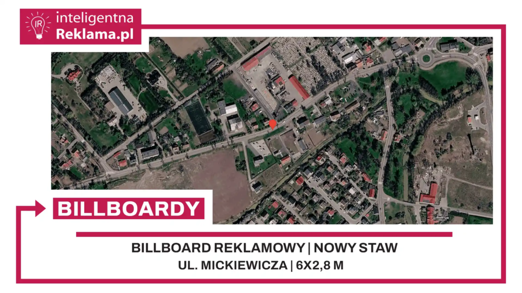 Lokalizacja reklamowa w Nowy Staw przy ul. ul. Mickiewicza - powierzchnia 16,8 m²