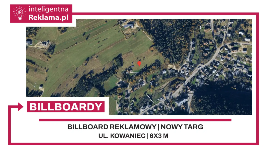 Lokalizacja reklamowa w Nowy Targ przy ul. Kowaniec - powierzchnia 18 m²