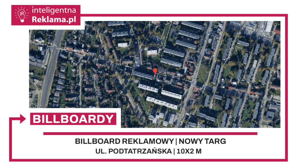 Lokalizacja reklamowa w Nowy Targ przy ul. Podtatrzańska - powierzchnia 20 m²