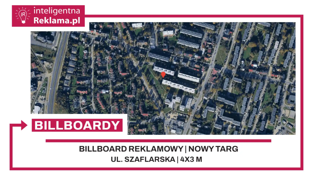 Lokalizacja reklamowa w Nowy Targ przy ul. Szaflarska - powierzchnia 12 m²