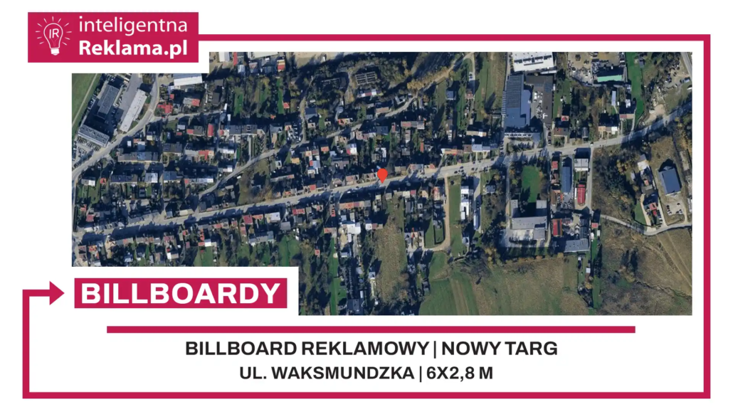 Lokalizacja reklamowa w Nowy Targ przy ul. Waksmundzka - powierzchnia 16,8 m²