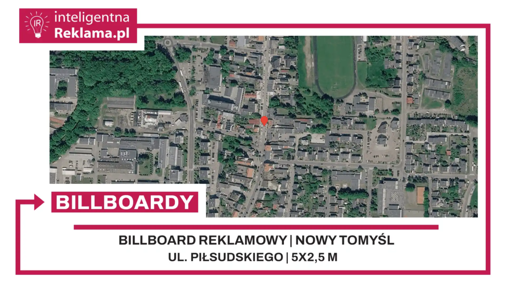 Lokalizacja reklamowa w Nowy Tomyśl przy ul. Piłsudskiego - powierzchnia 12,5 m²