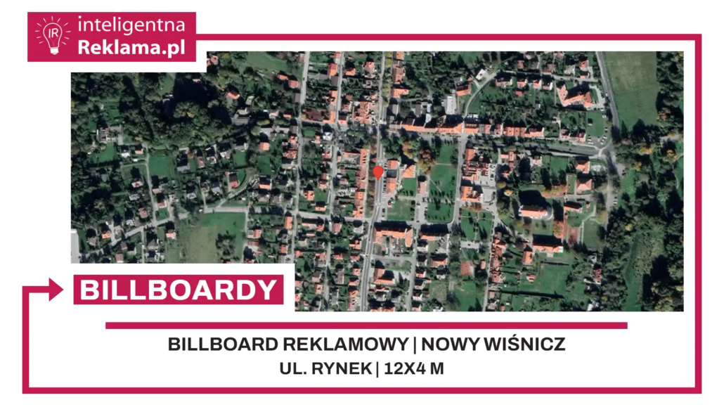Lokalizacja reklamowa w Nowy Wiśnicz przy ul. ul. Rynek - powierzchnia 48 m²