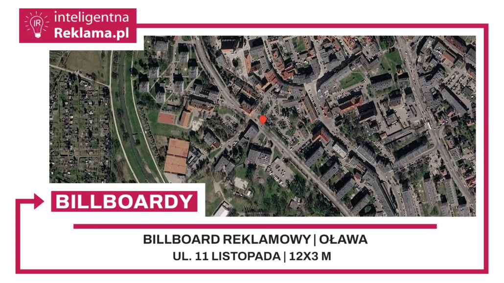 Lokalizacja reklamowa w Oława przy ul. 11 listopada - powierzchnia 36 m²