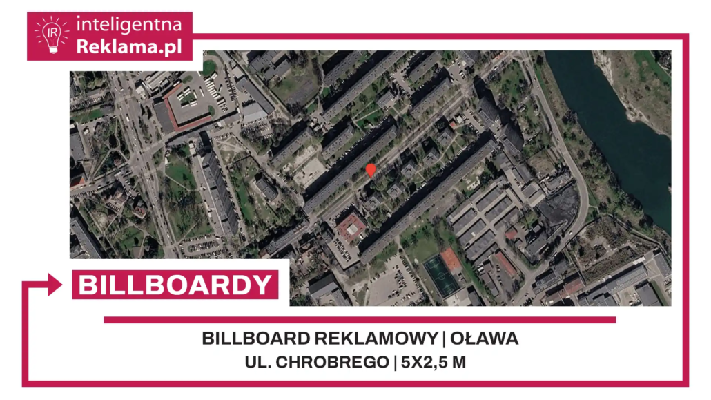 Lokalizacja reklamowa w Oława przy ul. Chrobrego - powierzchnia 12,5 m²