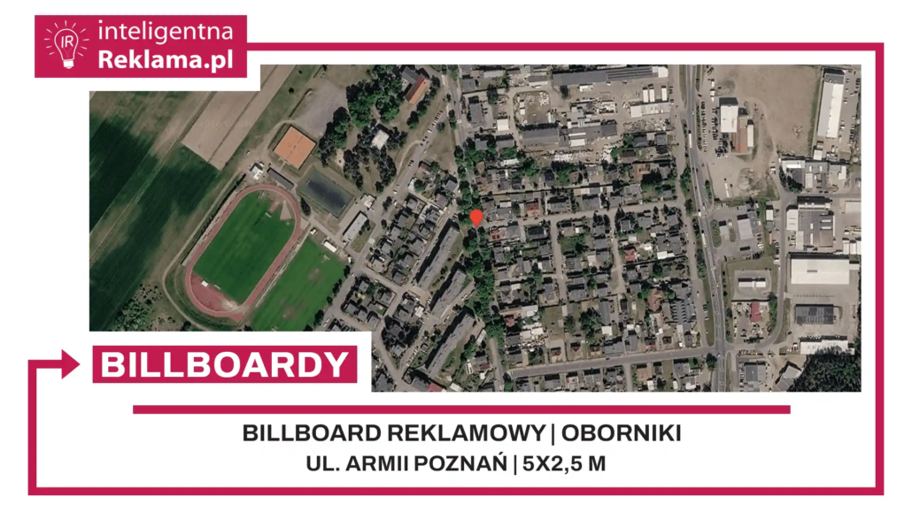 Lokalizacja reklamowa w Oborniki przy ul. Armii Poznań - powierzchnia 12,5 m²