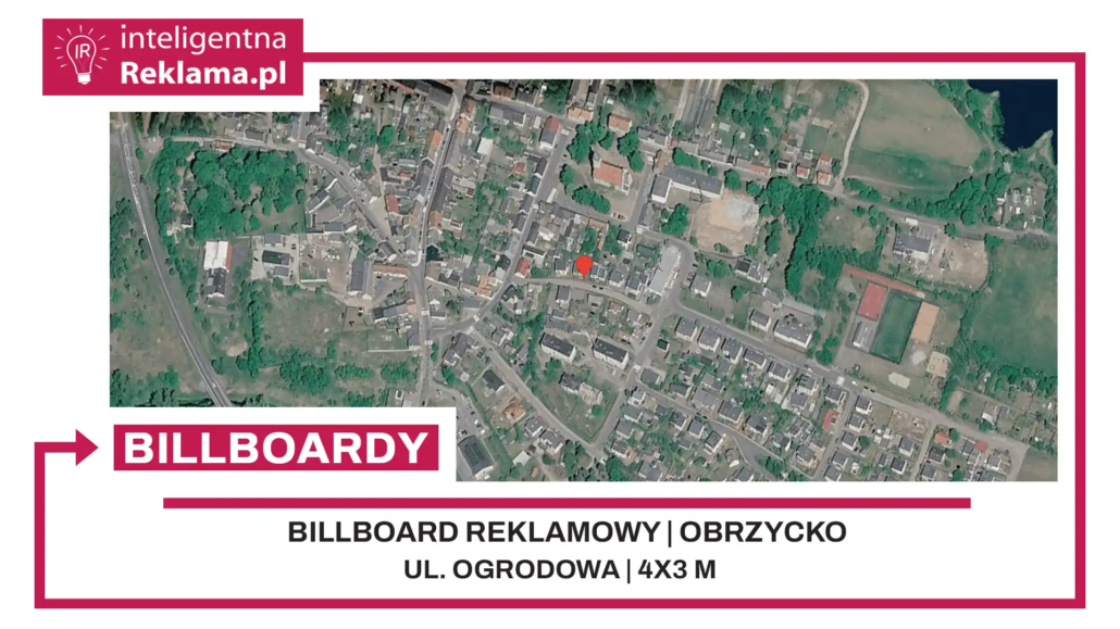 Lokalizacja reklamowa w Obrzycko przy ul. Ogrodowa - powierzchnia 12 m²
