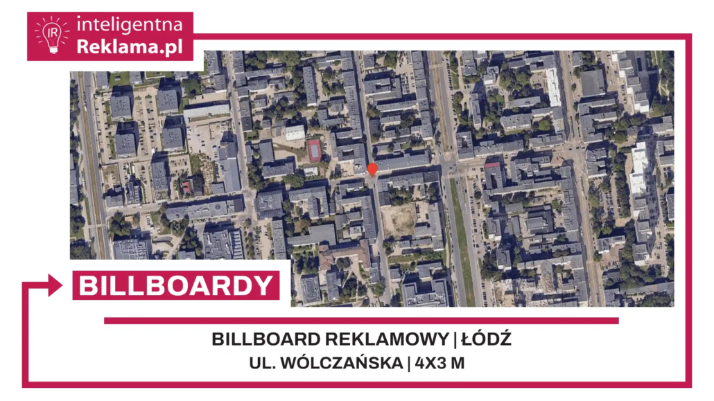 Lokalizacja reklamowa w Łódź przy ul. Wólczańska - powierzchnia 12 m²