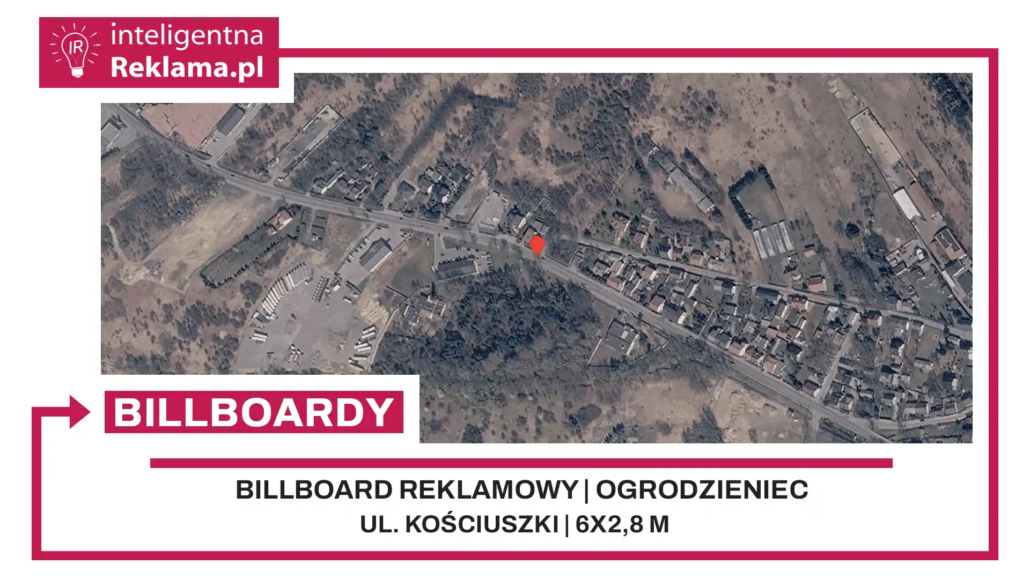 Lokalizacja reklamowa w Ogrodzieniec przy ul. ul. Kościuszki - powierzchnia 16,8 m²