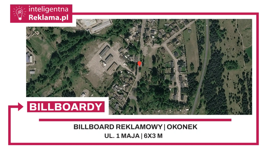 Lokalizacja reklamowa w Okonek przy ul. 1 maja - powierzchnia 18 m²