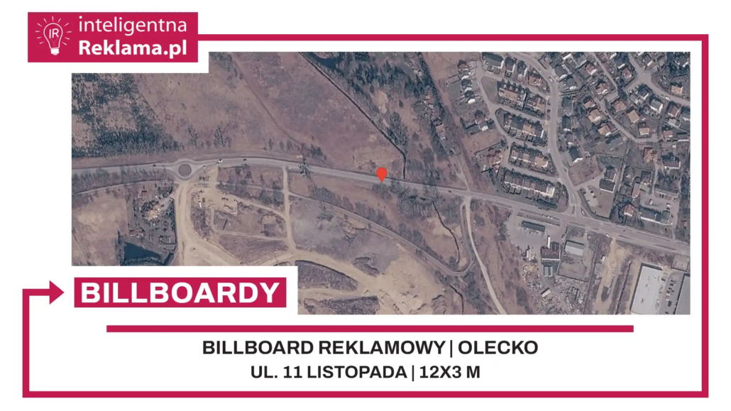 Lokalizacja reklamowa w Olecko przy ul. 11 listopada - powierzchnia 36 m²