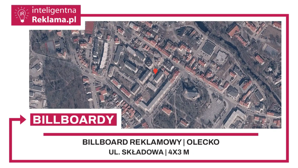 Lokalizacja reklamowa w Olecko przy ul. Składowa - powierzchnia 12 m²
