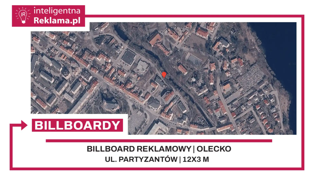 Lokalizacja reklamowa w Olecko przy ul. ul. Partyzantów - powierzchnia 36 m²