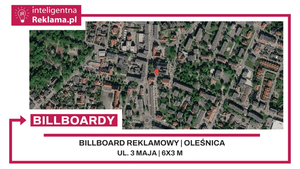 Lokalizacja reklamowa w Oleśnica przy ul. 3 maja - powierzchnia 18 m²