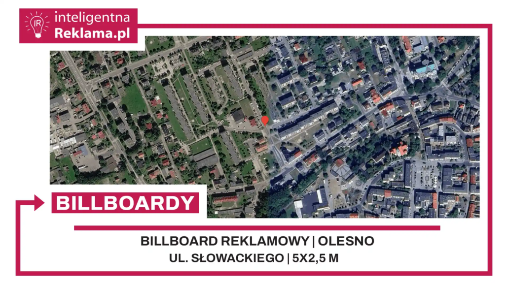 Lokalizacja reklamowa w Olesno przy ul. ul. Słowackiego - powierzchnia 12,5 m²