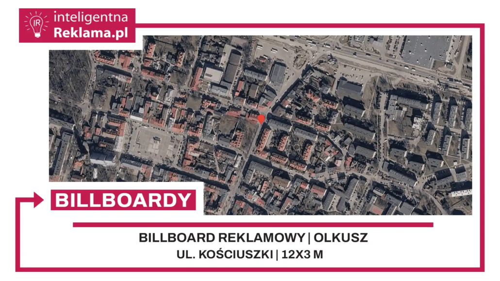 Lokalizacja reklamowa w Olkusz przy ul. Kościuszki - powierzchnia 36 m²