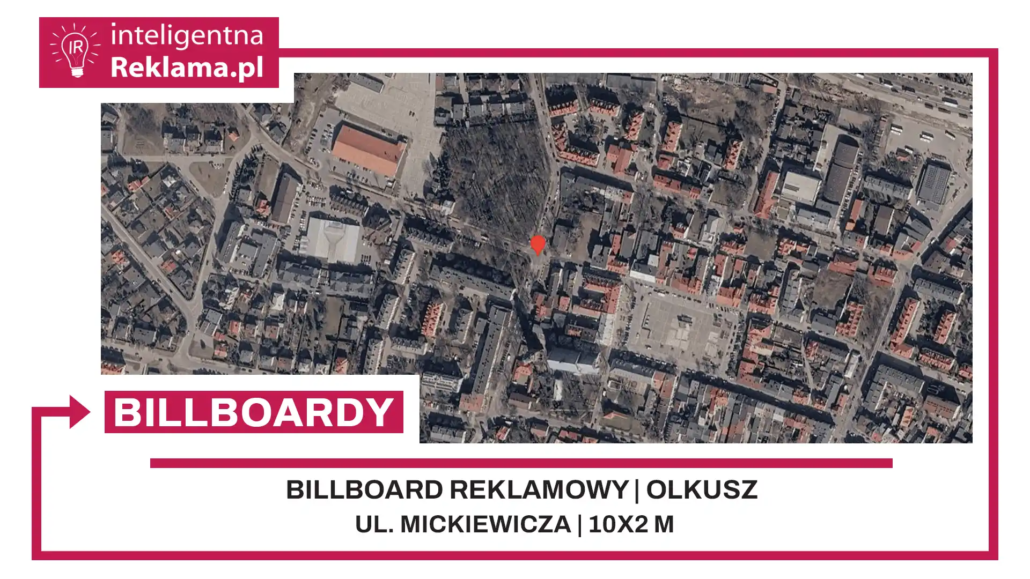 Lokalizacja reklamowa w Olkusz przy ul. Mickiewicza - powierzchnia 20 m²