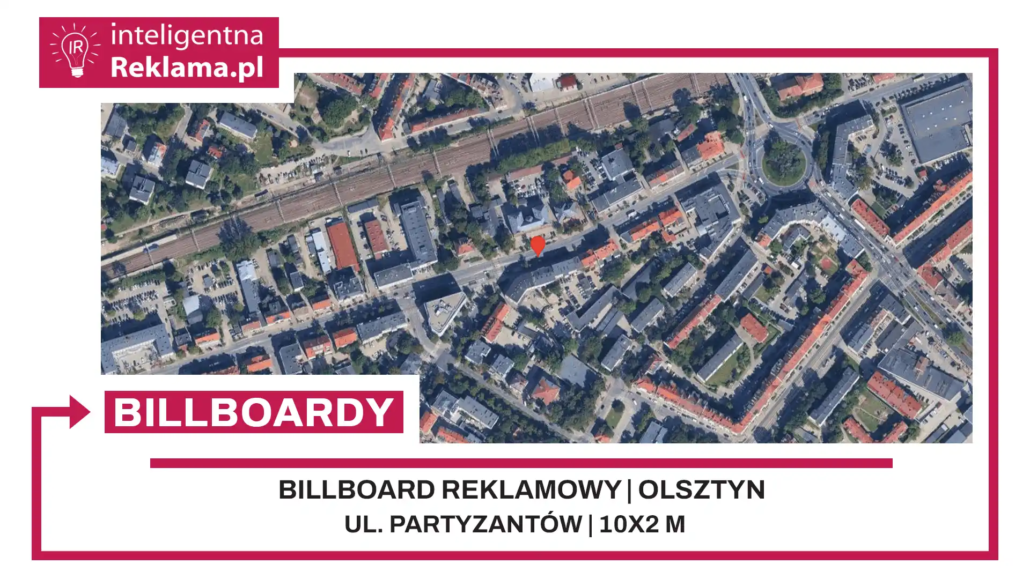 Lokalizacja reklamowa w Olsztyn przy ul. Partyzantów - powierzchnia 20 m²