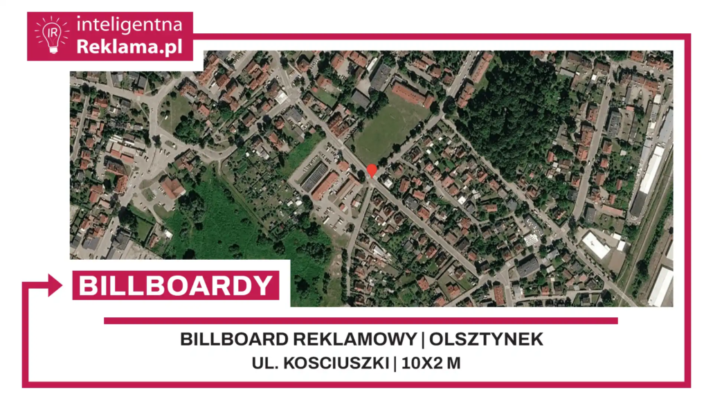 Lokalizacja reklamowa w Olsztynek przy ul. Kosciuszki - powierzchnia 20 m²