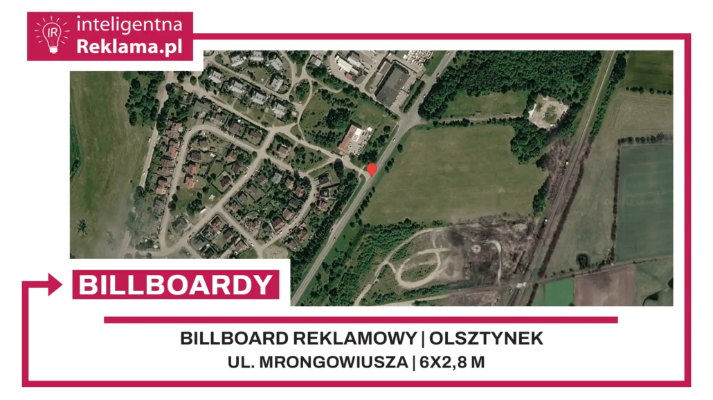 Lokalizacja reklamowa w Olsztynek przy ul. ul. Mrongowiusza - powierzchnia 16,8 m²