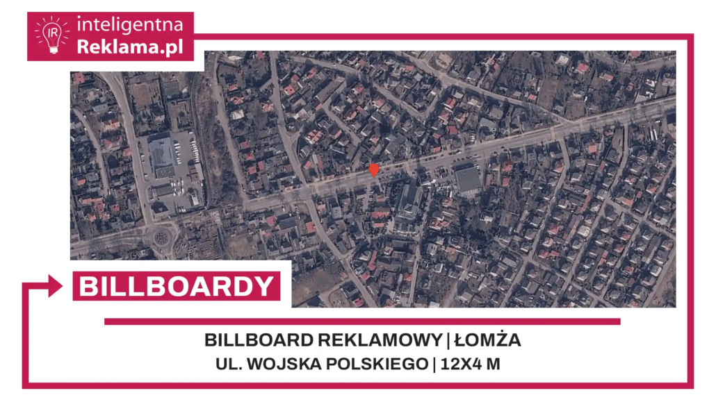 Lokalizacja reklamowa w Łomża przy ul. Wojska Polskiego - powierzchnia 48 m²