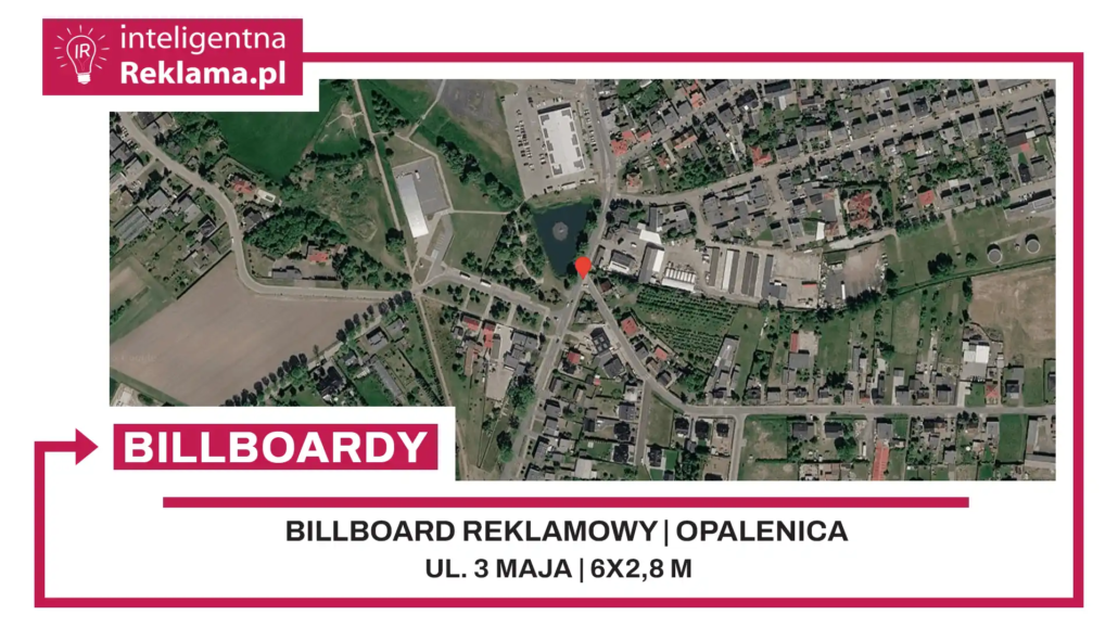 Lokalizacja reklamowa w Opalenica przy ul. 3 maja - powierzchnia 16,8 m²