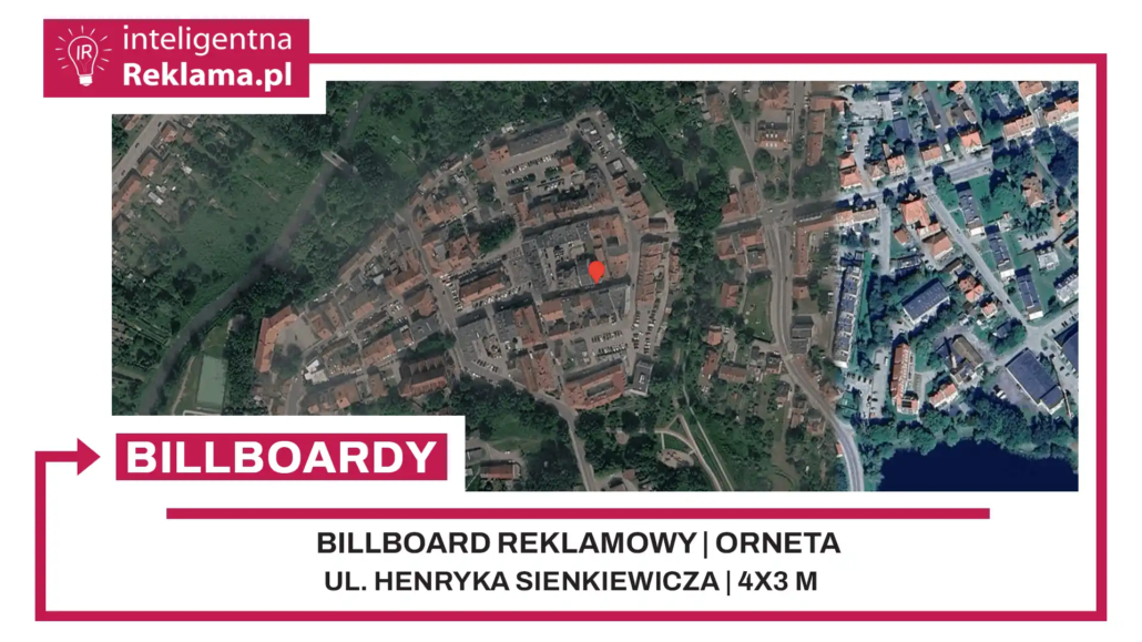 Lokalizacja reklamowa w Orneta przy ul. Henryka Sienkiewicza - powierzchnia 12 m²