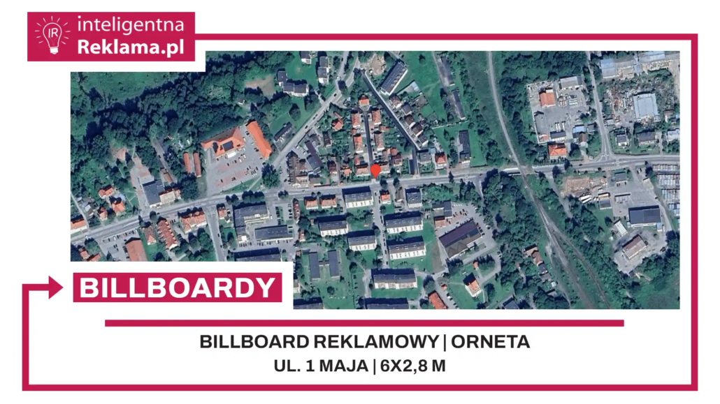 Lokalizacja reklamowa w Orneta przy ul. ul. 1 Maja - powierzchnia 16,8 m²