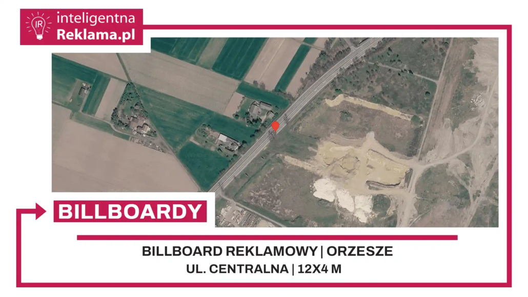 Lokalizacja reklamowa w Orzesze przy ul. Centralna - powierzchnia 48 m²