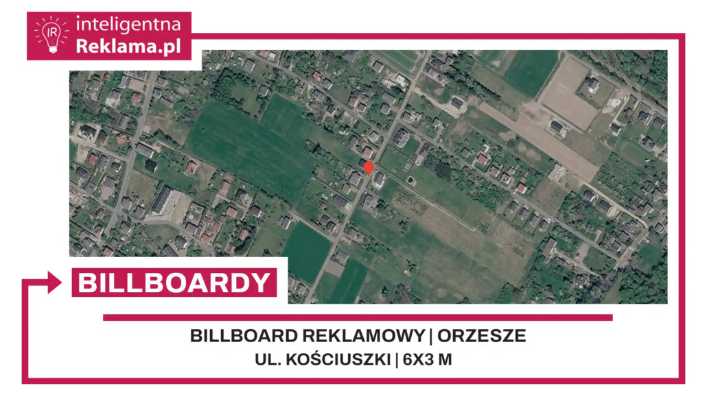 Lokalizacja reklamowa w Orzesze przy ul. Kościuszki - powierzchnia 18 m²