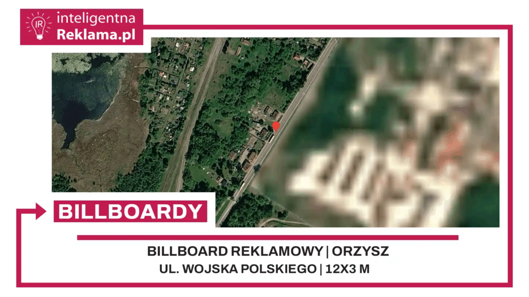 Lokalizacja reklamowa w Orzysz przy ul. Wojska Polskiego - powierzchnia 36 m²