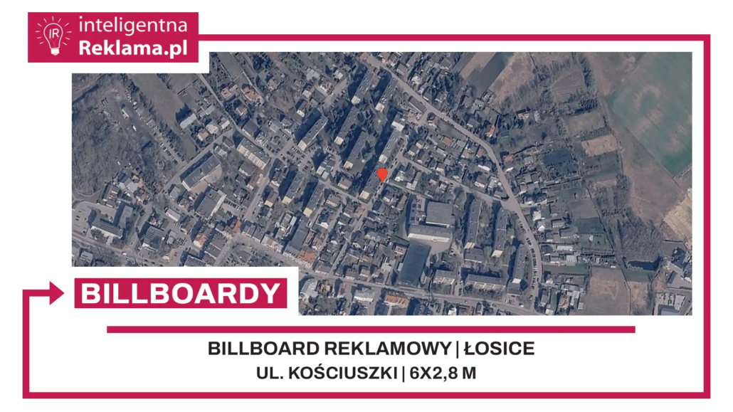 Lokalizacja reklamowa w Łosice przy ul. Kościuszki - powierzchnia 16,8 m²