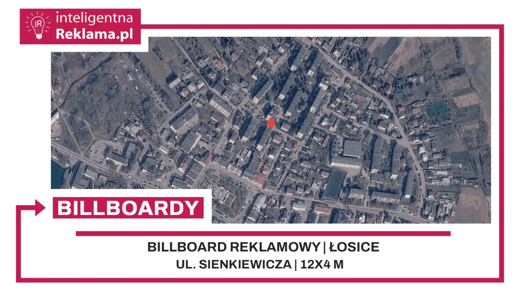 Lokalizacja reklamowa w Łosice przy ul. Sienkiewicza - powierzchnia 48 m²