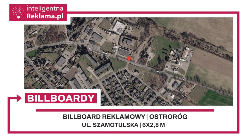 Lokalizacja reklamowa w Ostroróg przy ul. Szamotulska - powierzchnia 16,8 m²