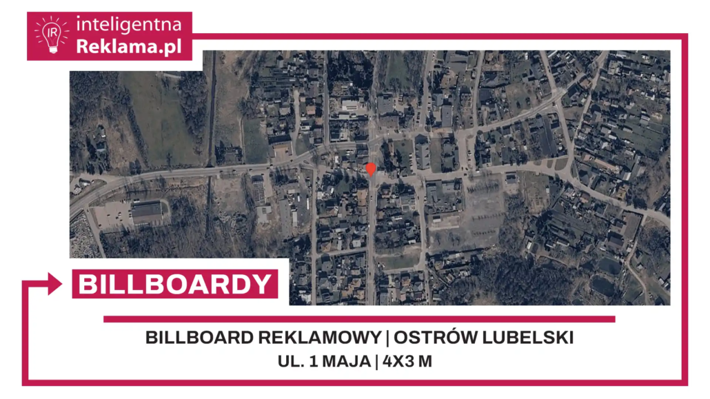 Lokalizacja reklamowa w Ostrów Lubelski przy ul. 1 maja - powierzchnia 12 m²