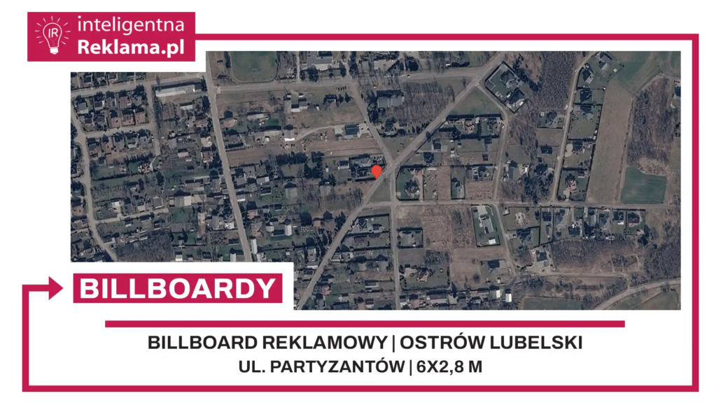 Lokalizacja reklamowa w Ostrów Lubelski przy ul. ul. Partyzantów - powierzchnia 16,8 m²