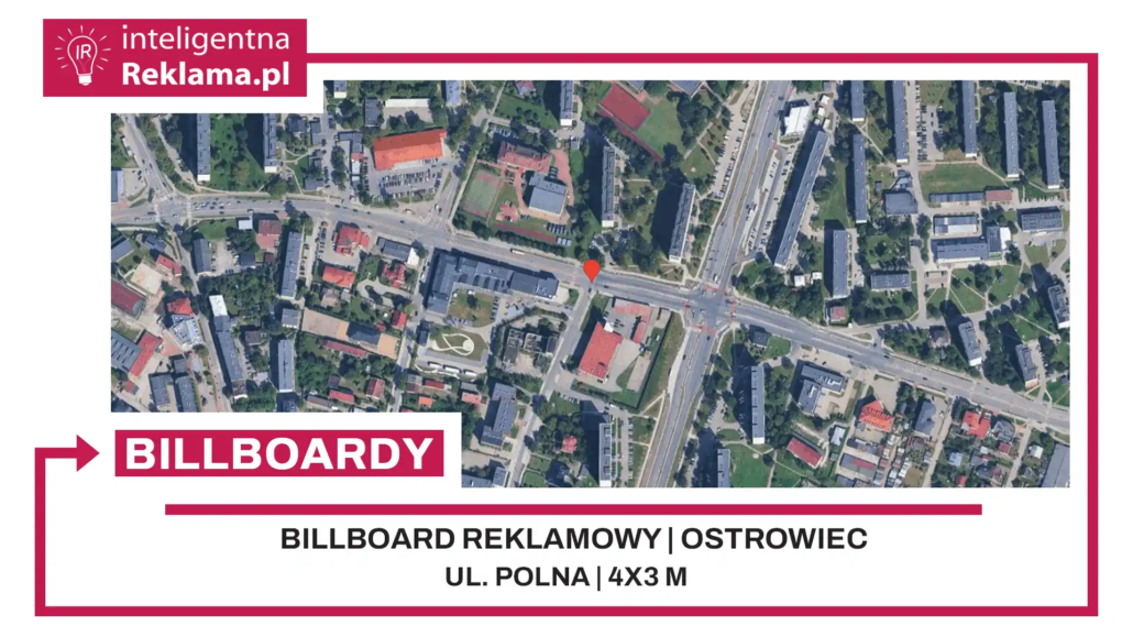 Lokalizacja reklamowa w Ostrowiec Świętokrzyski przy ul. Polna - powierzchnia 12 m²