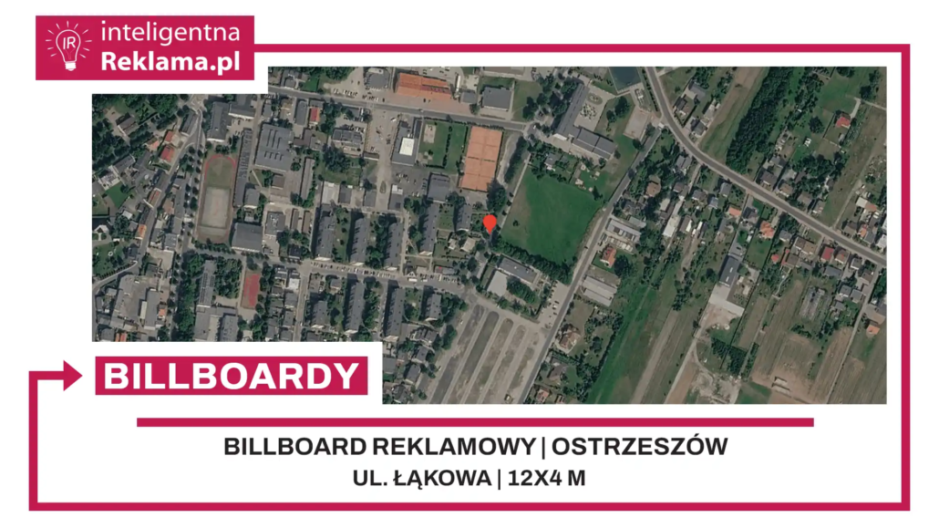 Lokalizacja reklamowa w Ostrzeszów przy ul. Łąkowa - powierzchnia 48 m²