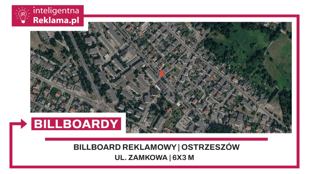 Lokalizacja reklamowa w Ostrzeszów przy ul. ul. Zamkowa - powierzchnia 18 m²