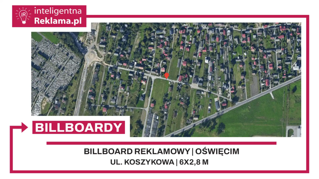 Lokalizacja reklamowa w Oświęcim przy ul. Koszykowa - powierzchnia 16,8 m²