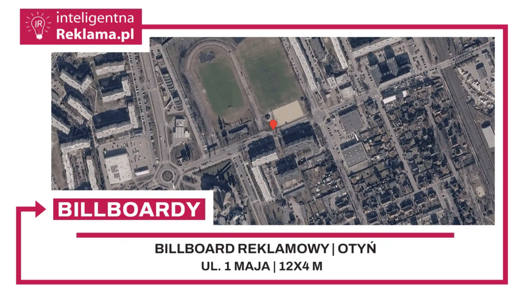 Lokalizacja reklamowa w Otyń przy ul. ul. 1 Maja - powierzchnia 48 m²