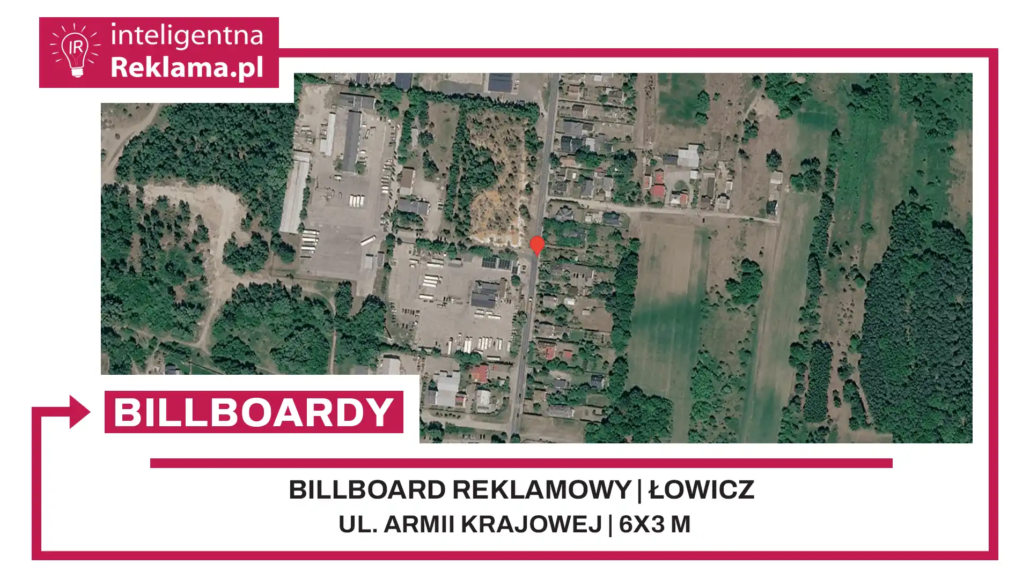Lokalizacja reklamowa w Łowicz przy ul. Armii Krajowej - powierzchnia 18 m²